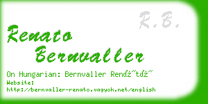 renato bernvaller business card